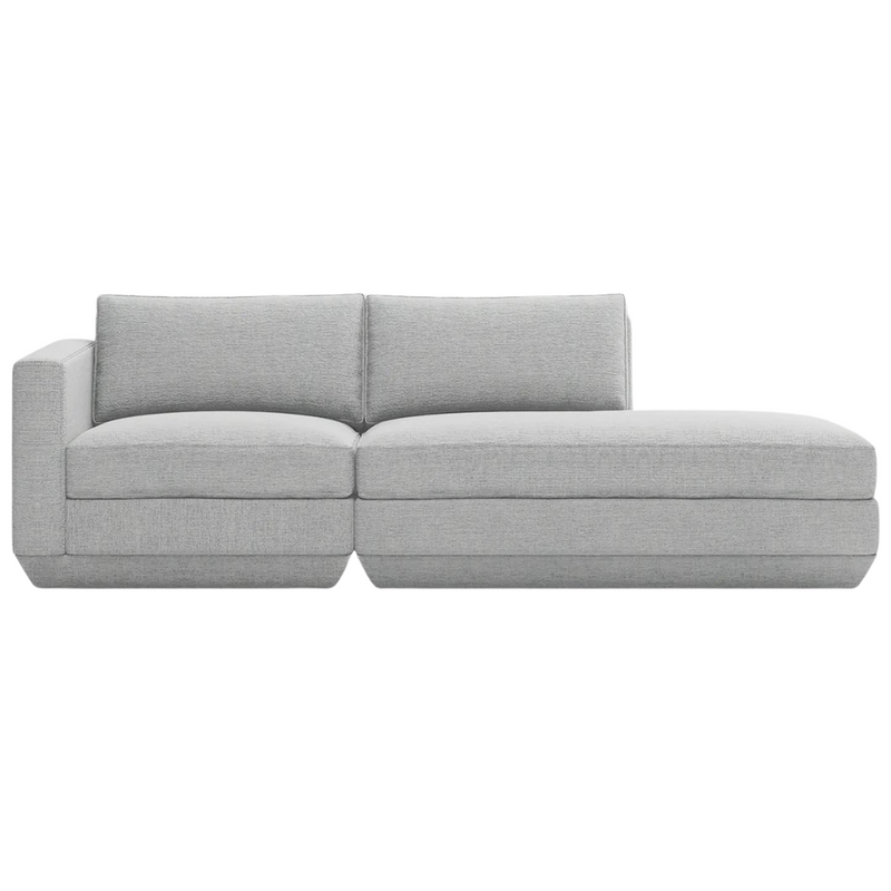 Podium Modular 2-Pc Lounge Sofa Bayview Silver RF - Gus Modern at Batten Home