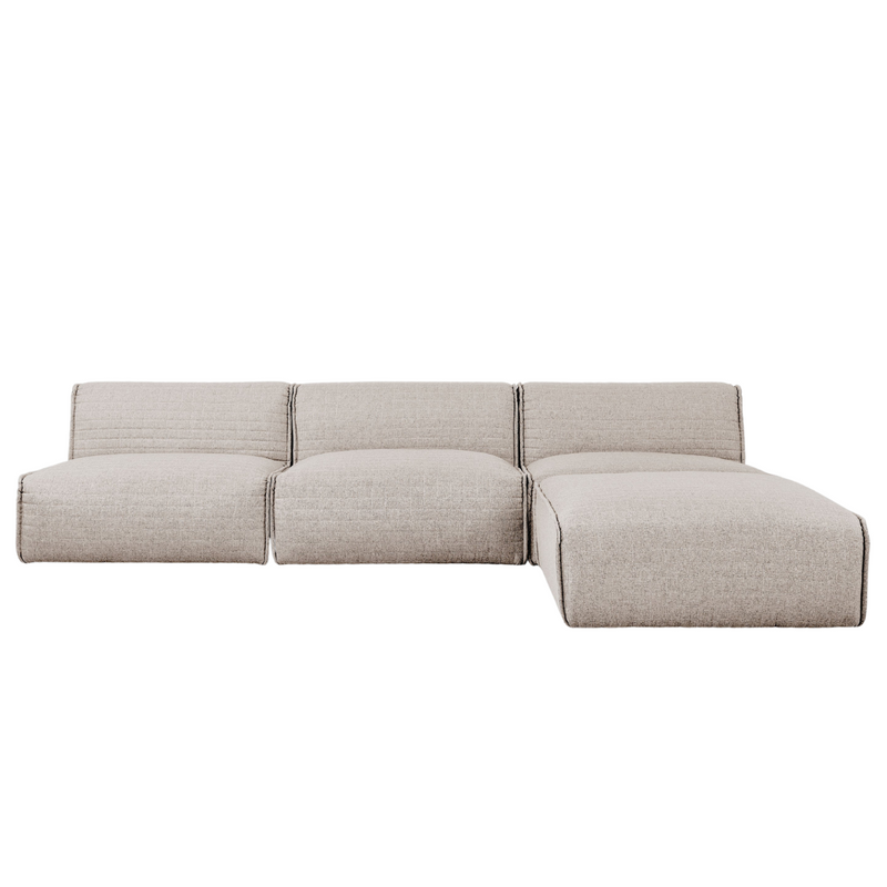 Nexus Modular 4-Pc Sectional Parliament Coffee Front View - Gus Modern at Batten Home