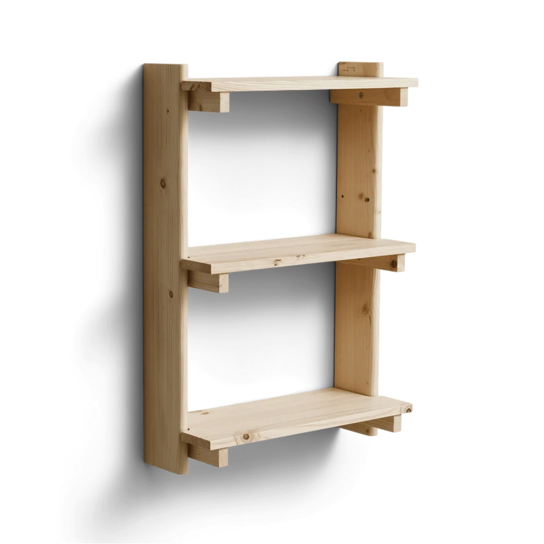 Beam Wall Shelf 3, Pine