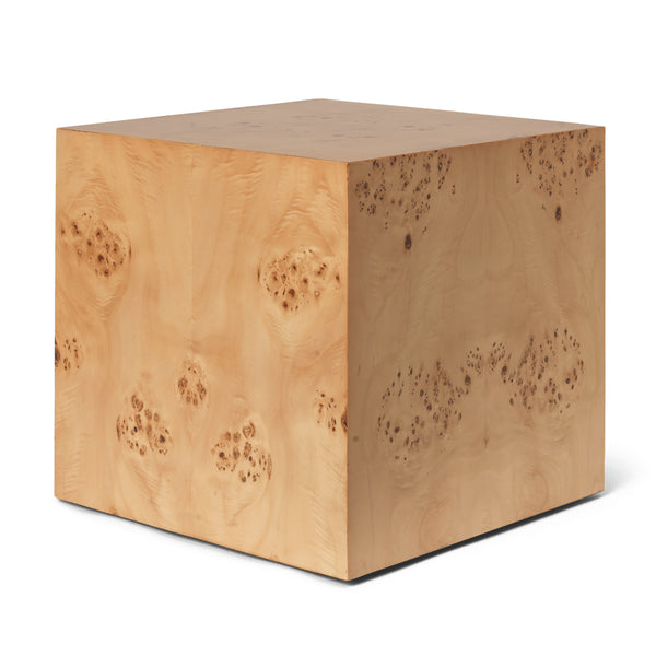 Burl Cube Side Table