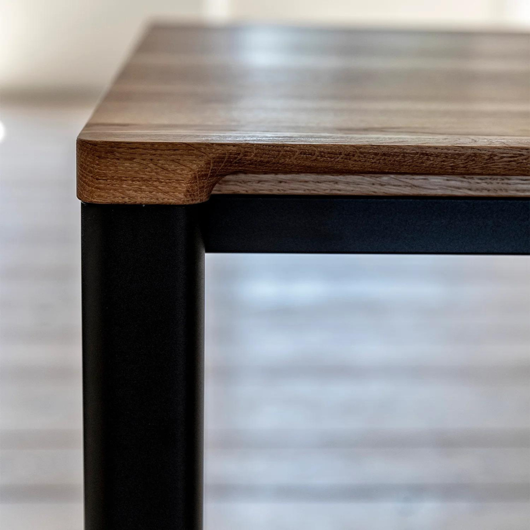 Meet Dining Table - Black Laminate w/ Oak Edges