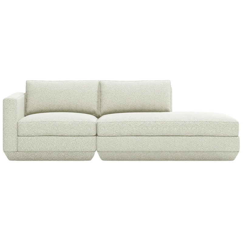 Podium Modular 2-Pc Lounge Sofa Copenhagen Fossil RF - Gus Modern at Batten Home