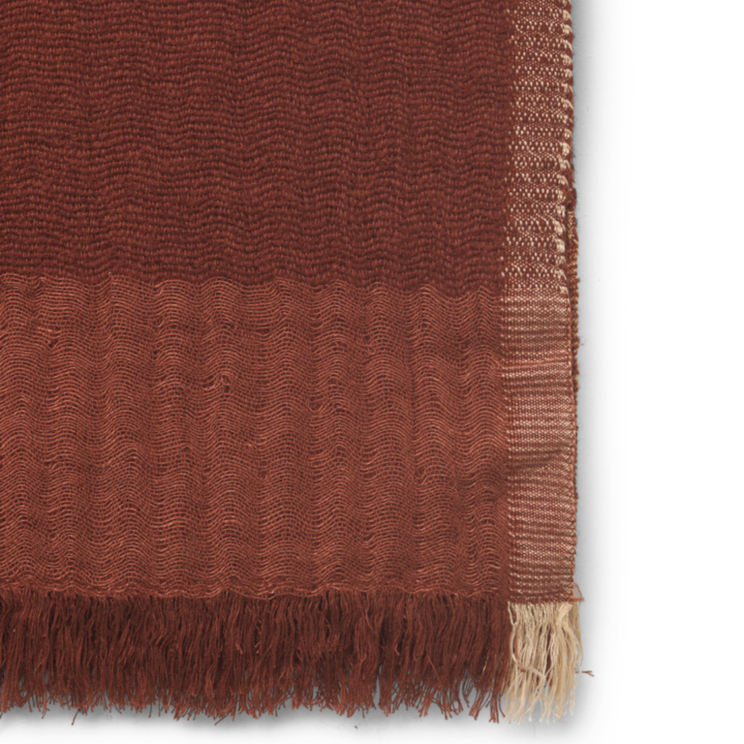 Weaver Throw - Red Brown