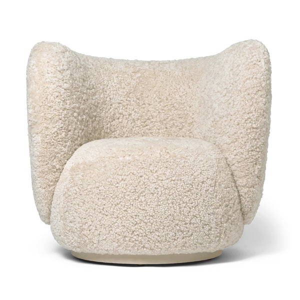 Rico Lounge Chair - Sheepskin - Moonlight