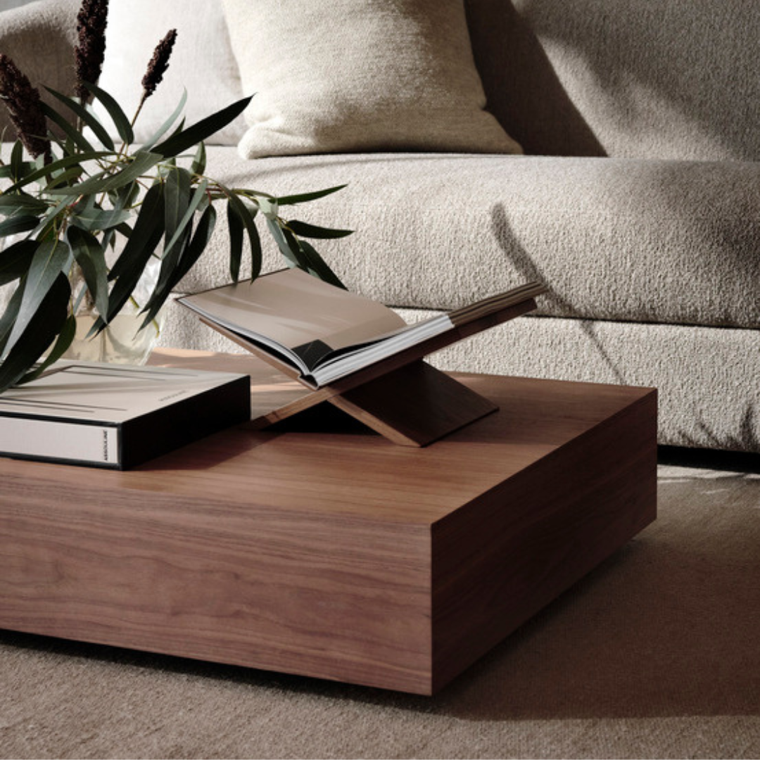 Mass Wide Coffee Table with Drawer