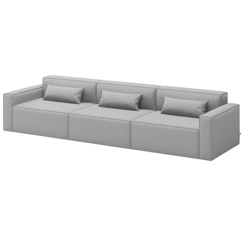 Mix Modular 3-Pc Sofa Parliament Stone - Gus Modern at Batten Home