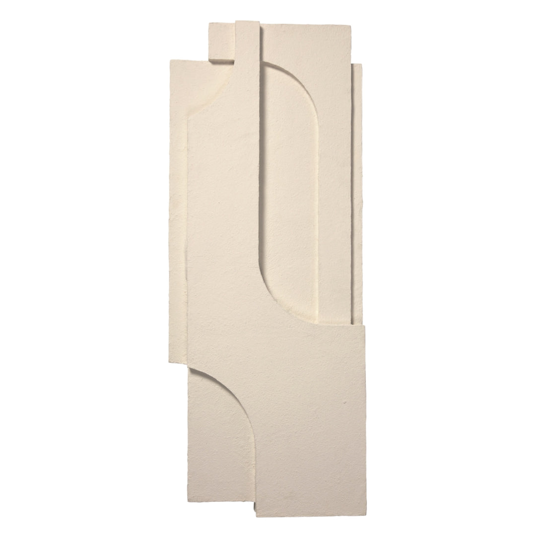 Serif Relief Wall Hanging Large, Off-White