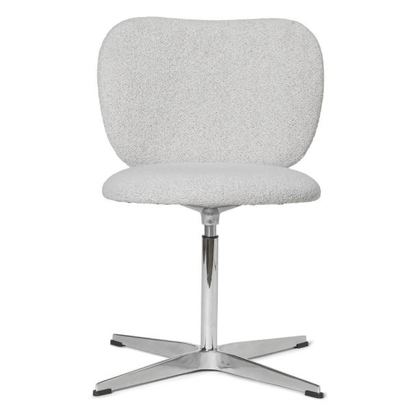 Rico Dining Chair - Swivel - Soft Bouclé - Off-White Melange