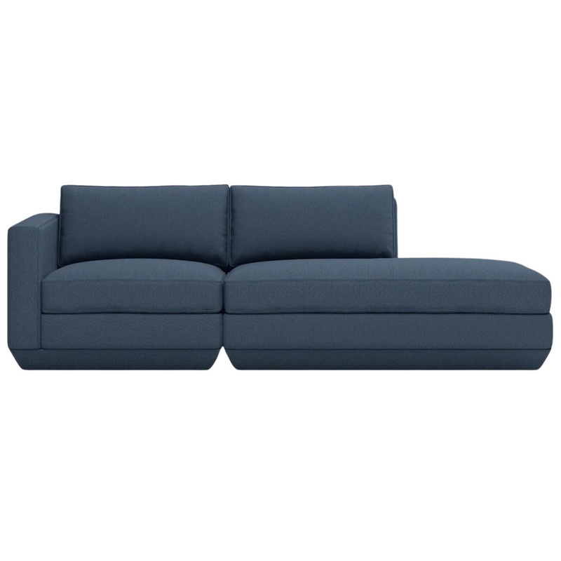 Podium Modular 2-Pc Lounge Sofa Hanson Navy RF - Gus Modern at Batten Home