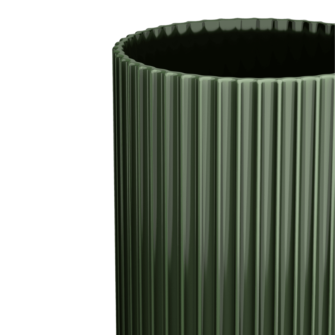 Lyngby Porcelain Vase 31 Dark Green