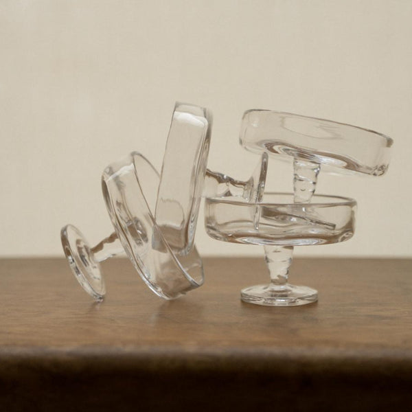 0405 Stem Glass 3 - Clear - Wide - Set of 2