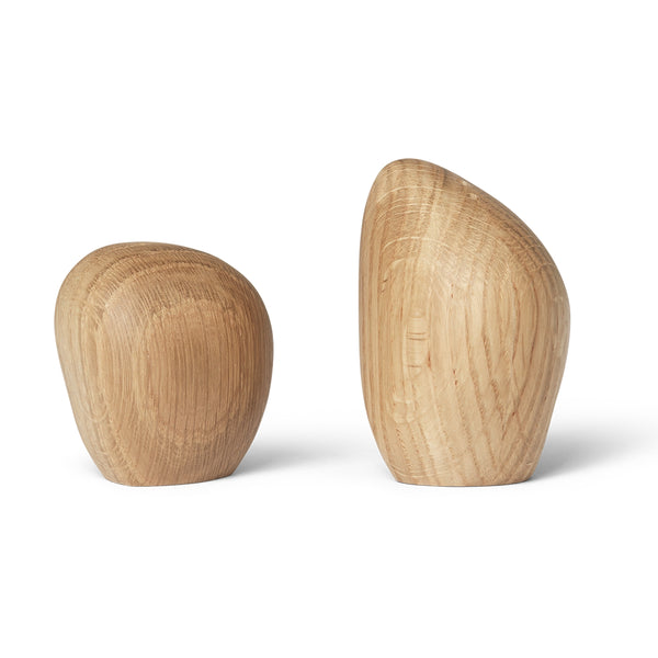 Cairn Salt and Pepper Shakers - Set of 2 - Oak