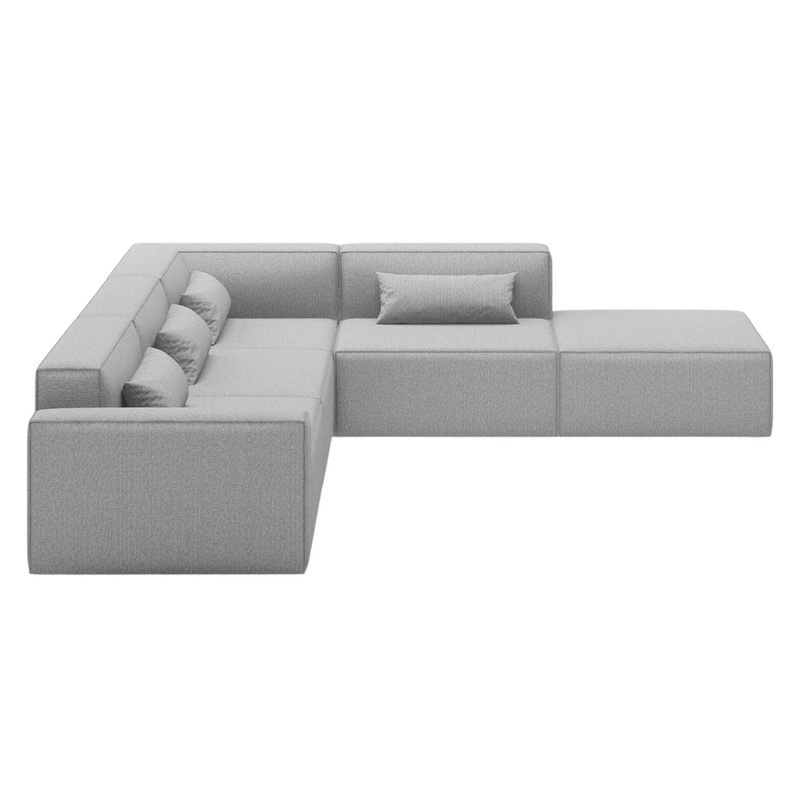 Mix Modular 5-Pc Sectional Parliament Stone RF - Gus Modern at Batten Home