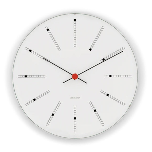 Bankers Wall Clock White/Black/Red