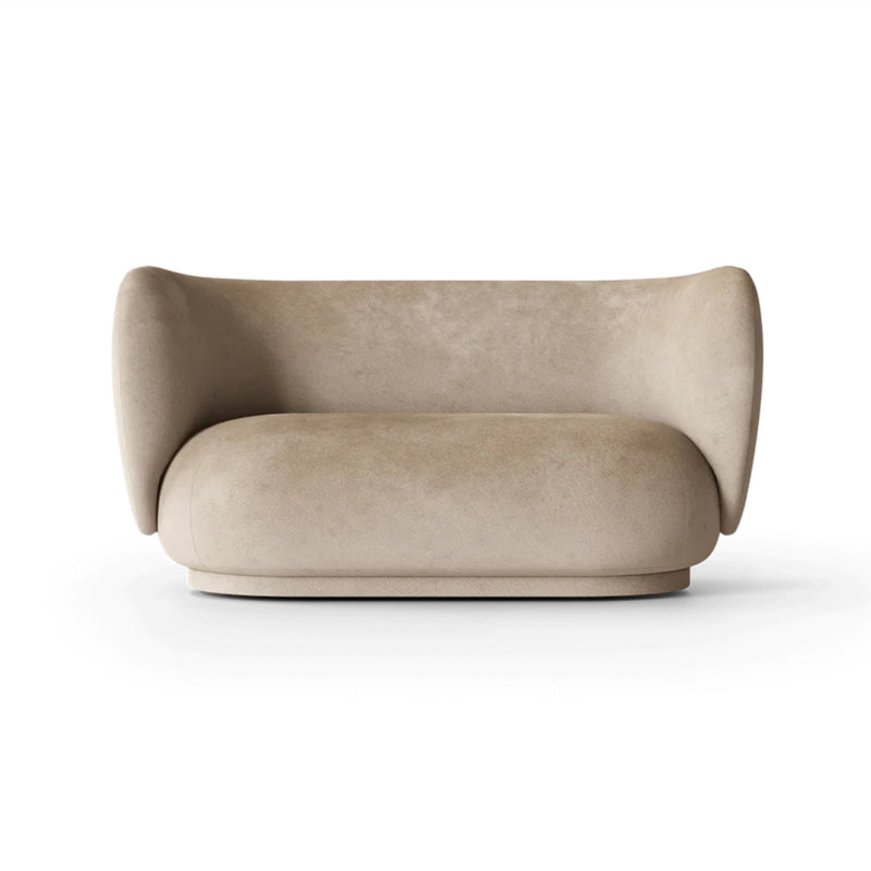 Rico 2-Seater Sofa - Faded Velvet - Sand