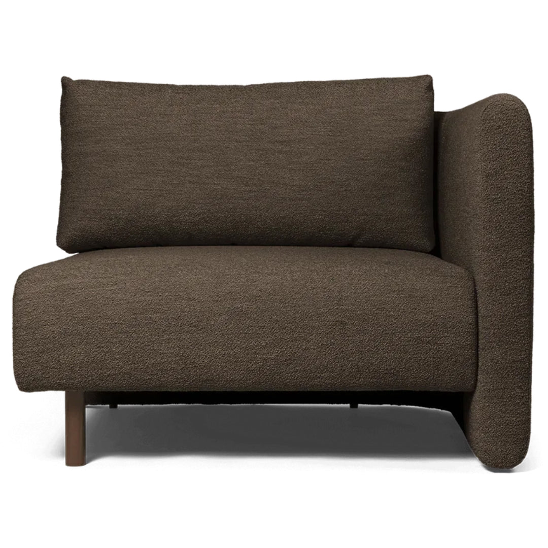 Dase Sofa Armrest Right Soft Bouclé - Dark Brown