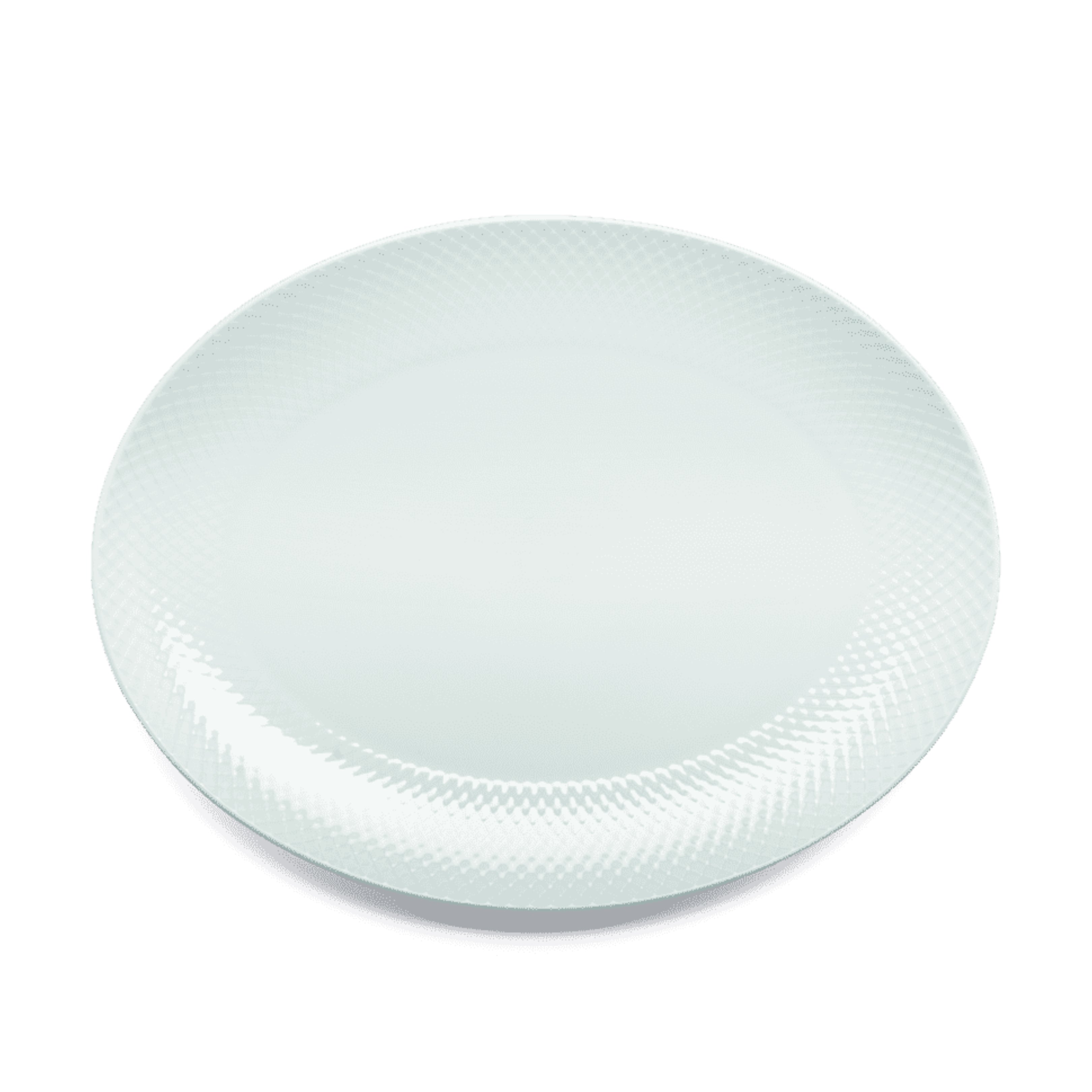 Lyngby Porcelain Rhombe Oval Serving Dish White