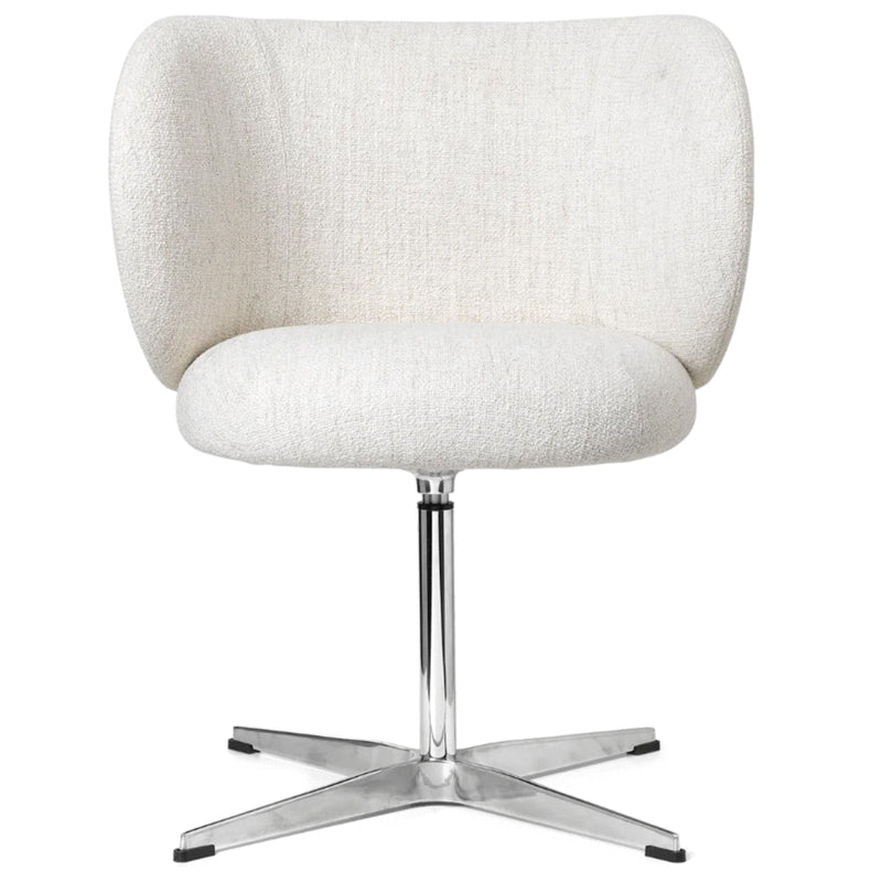 Rico Swivel Dining Chair - Bouclé Off-White