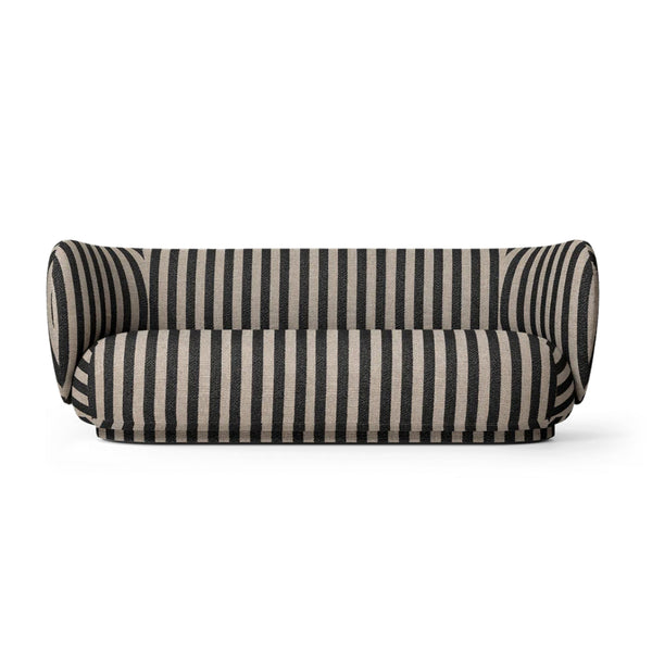 Rico 3-Seater Sofa - Louisiana - Sand/Black