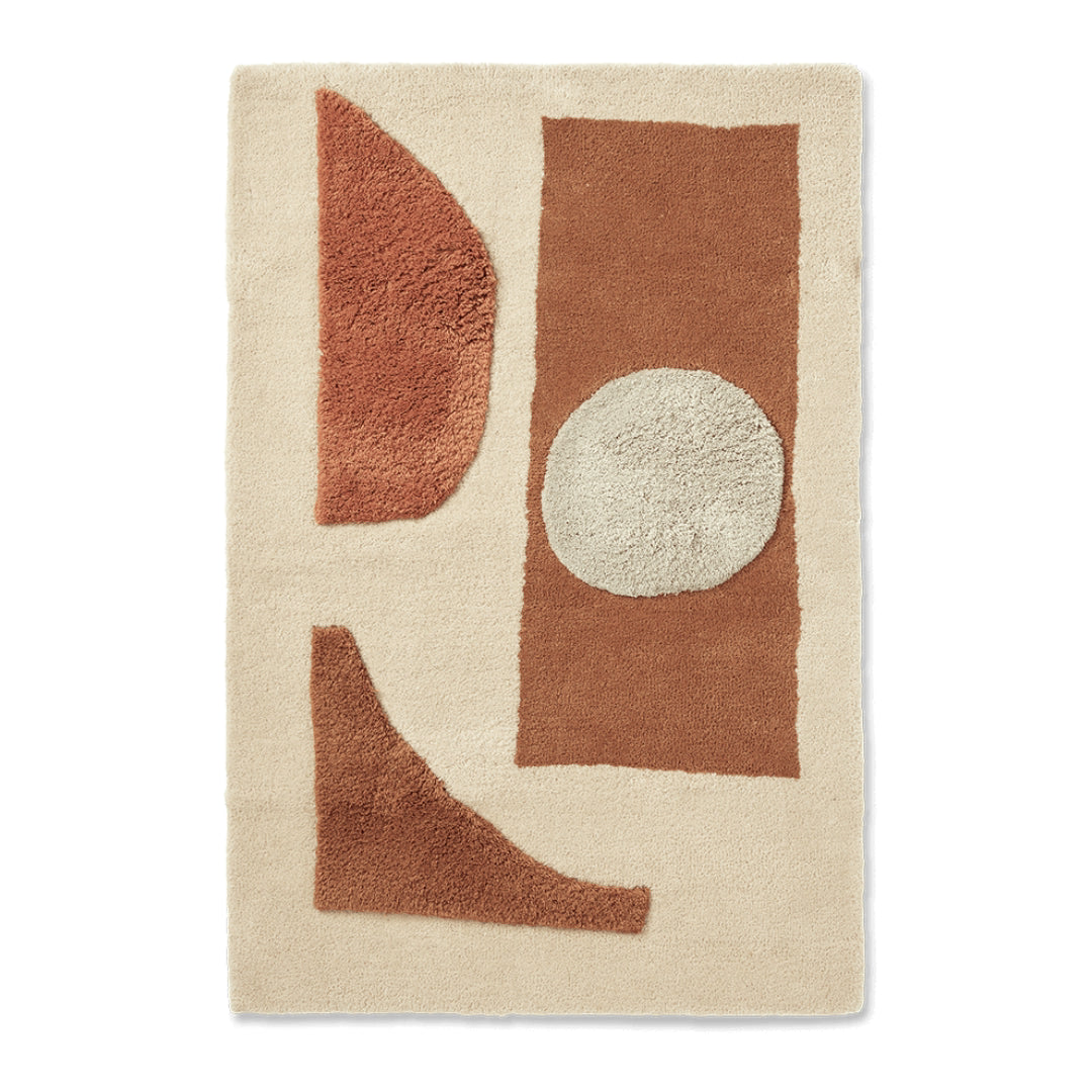 Bloco Tufted Rug - Blush/Off-White