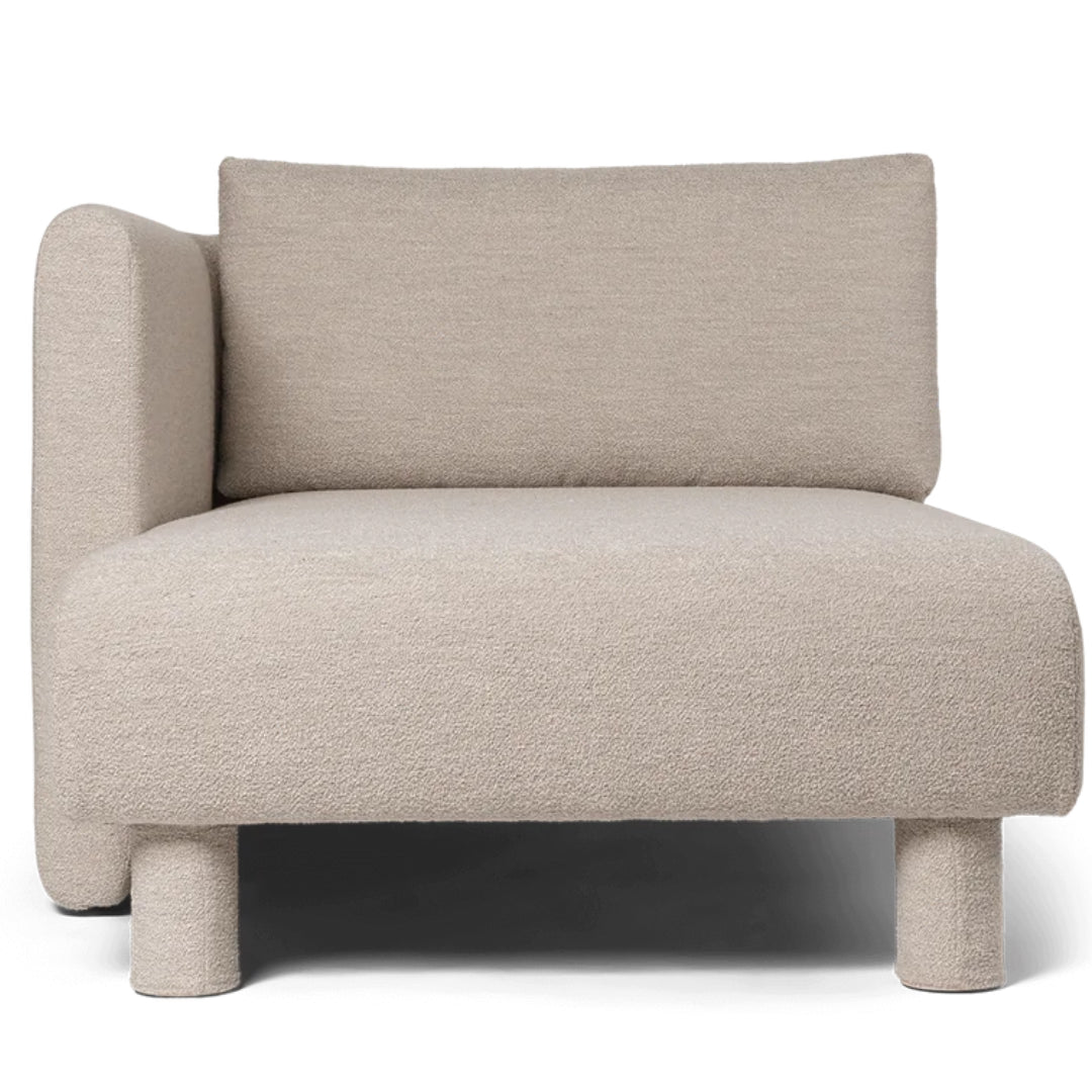 Dase Sofa Chaise Longue Left Soft Bouclé - Natural