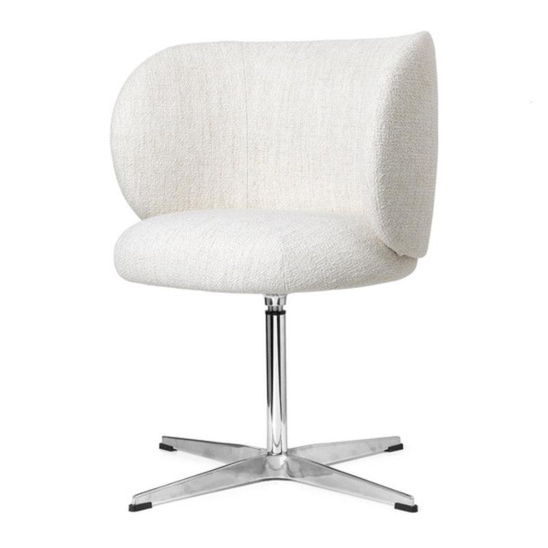 Rico Swivel Dining Chair - Bouclé Off-White