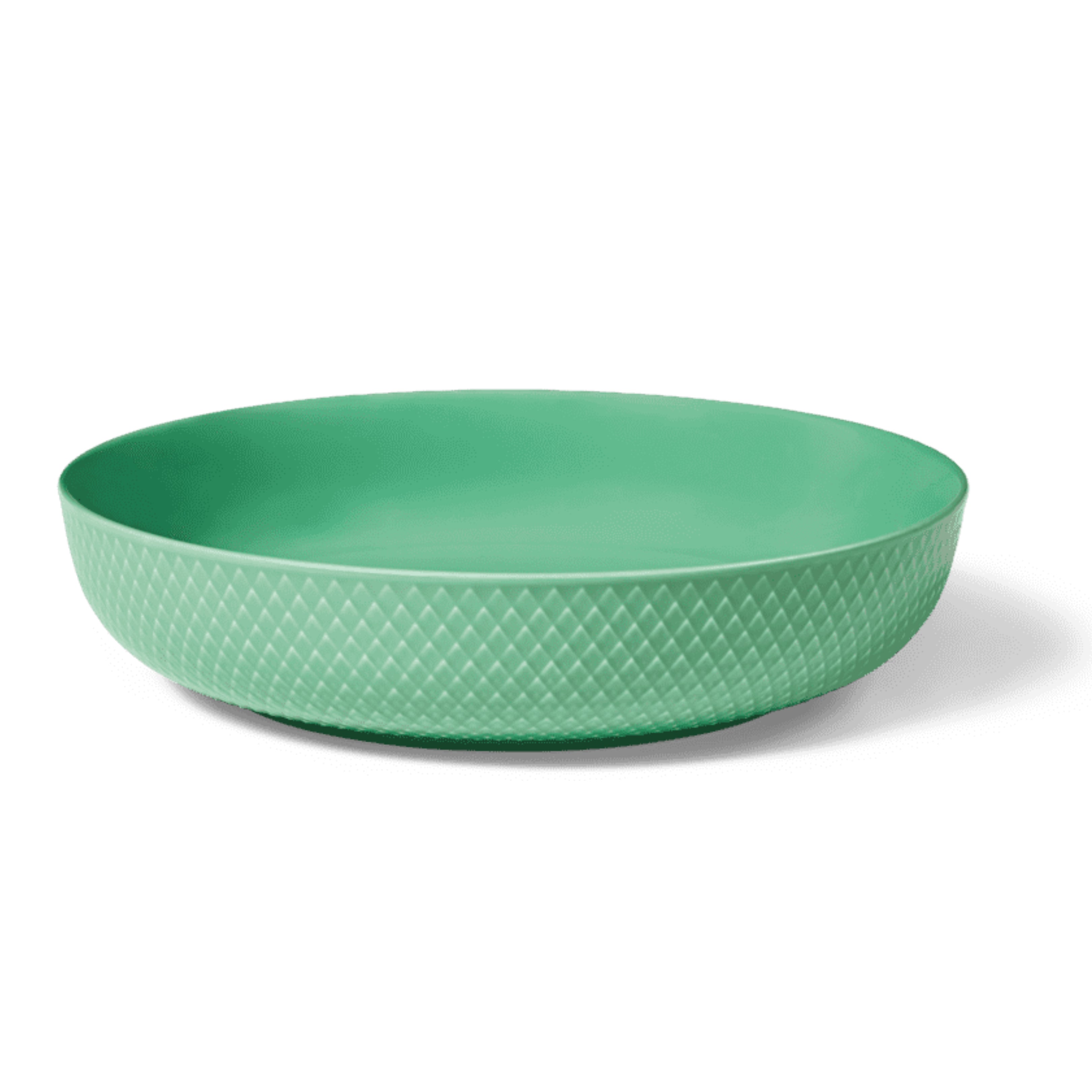 Lyngby Porcelain Rhombe Serving Bowl 28 Green