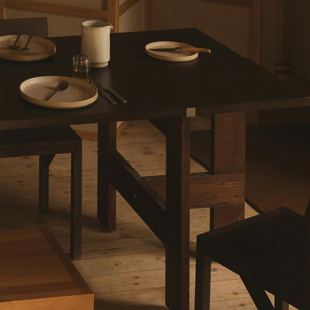 Farmhouse Trestle Table with Planks