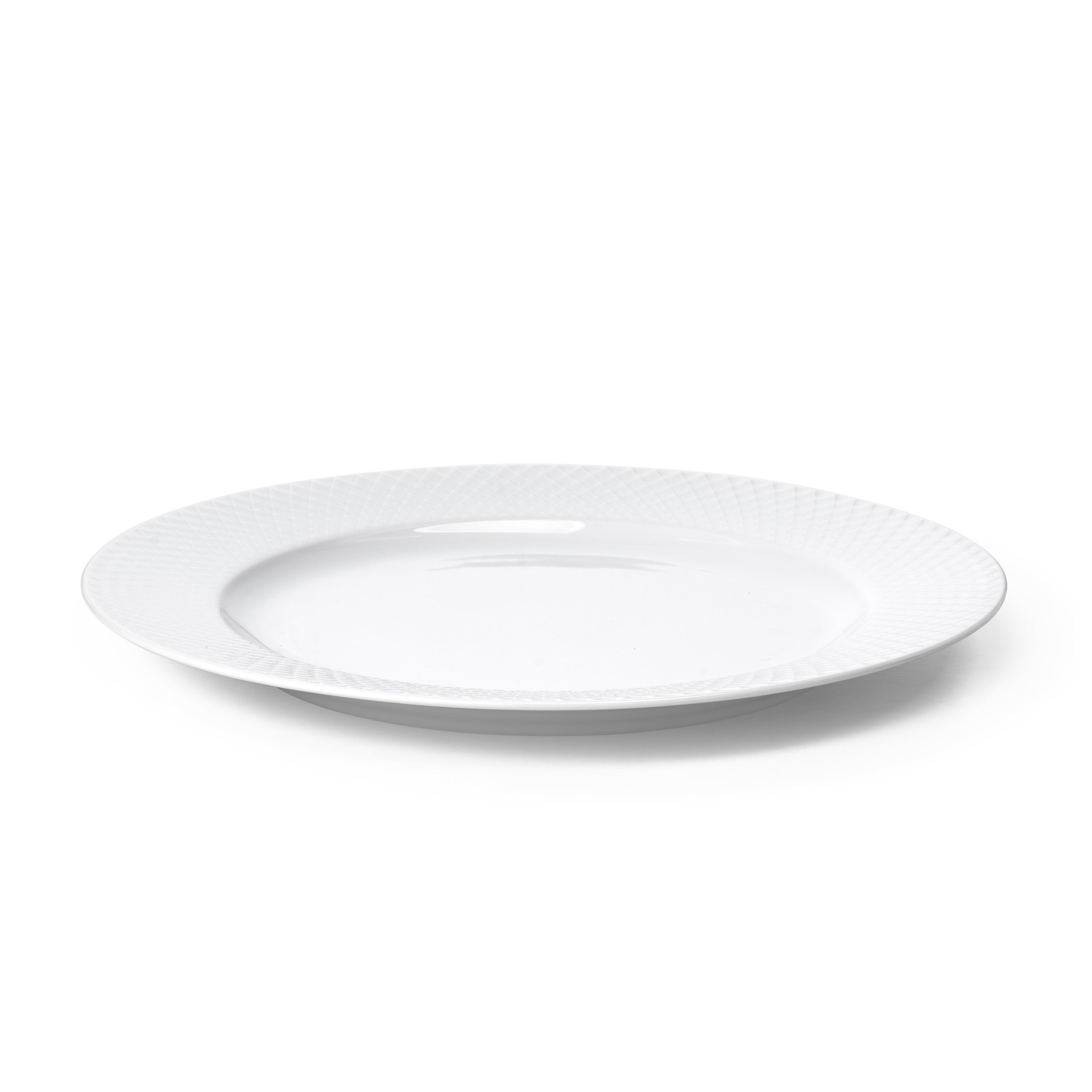 Lyngby Porcelain Rhombe Dinner Plate White