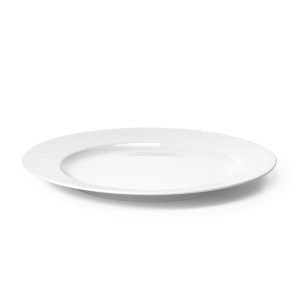 Lyngby Porcelain Rhombe Dinner Plate White