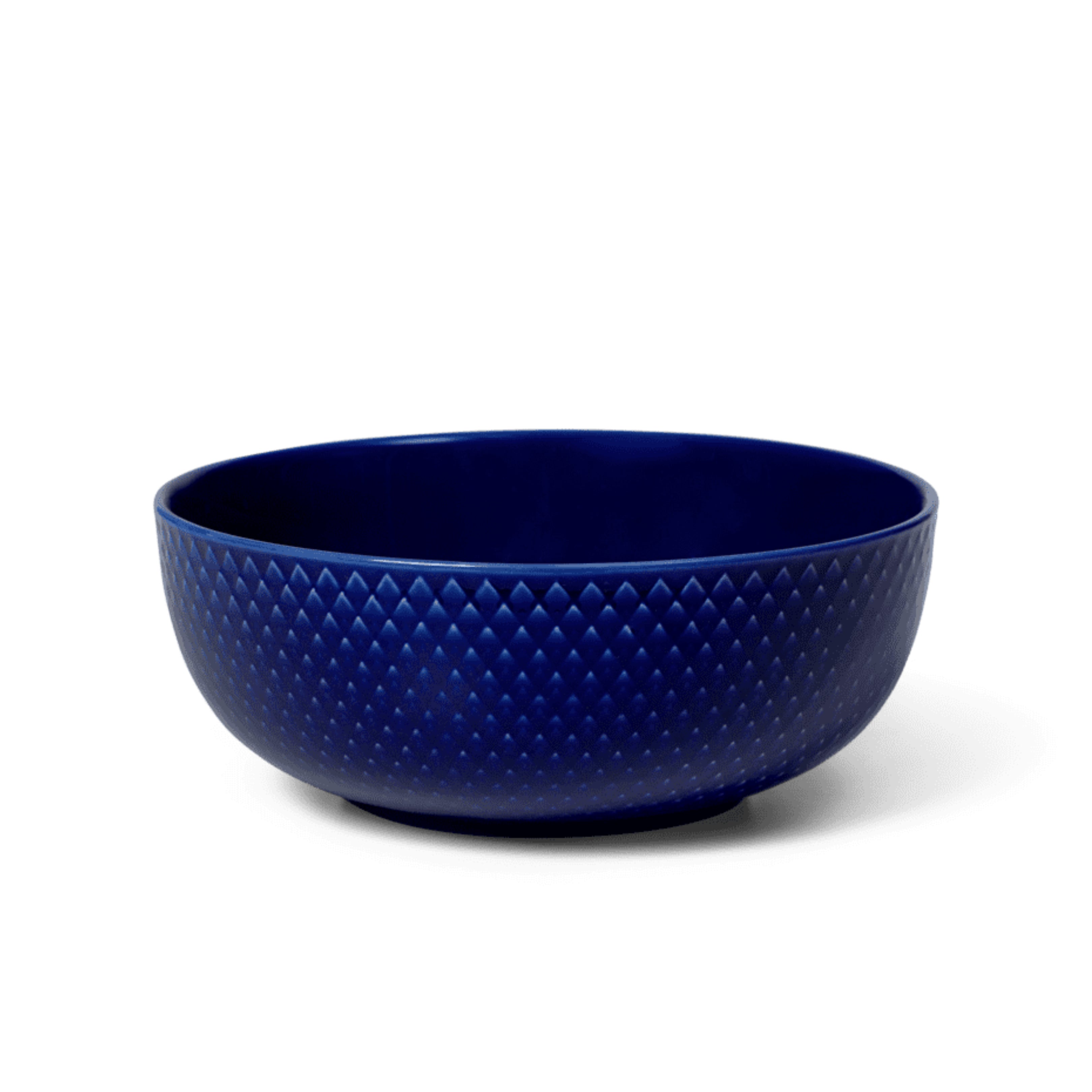 Lyngby Porcelain Rhombe Bowl 15.5 Dark Blue