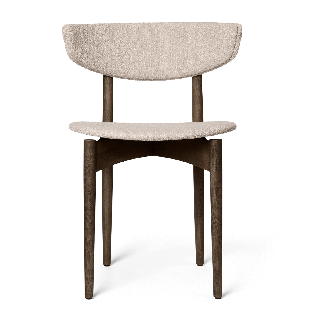 Herman Dining Chair - Upholstered Seat - Soft Bouclé - Dark Stained Beech/Natural