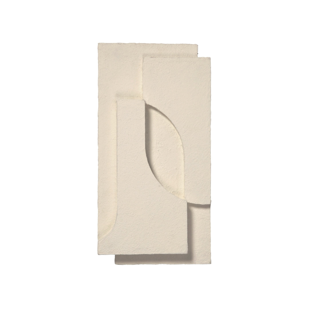 Serif Relief Wall Hanging Small, Off-White