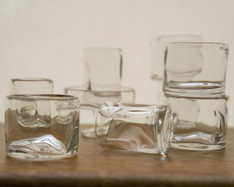 0405 Glass - Wide - Clear - Set of 4