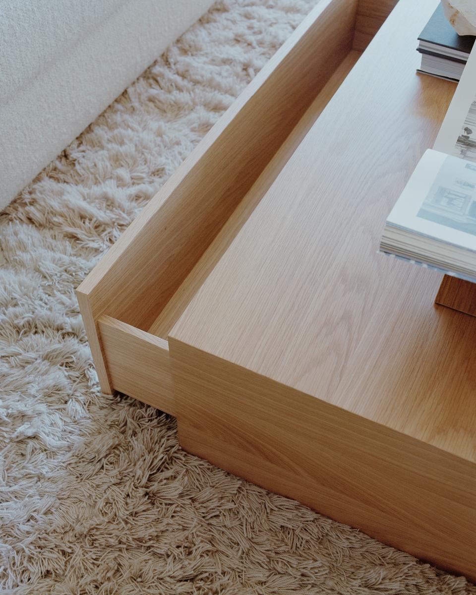 Mass High Coffee Table with Drawer