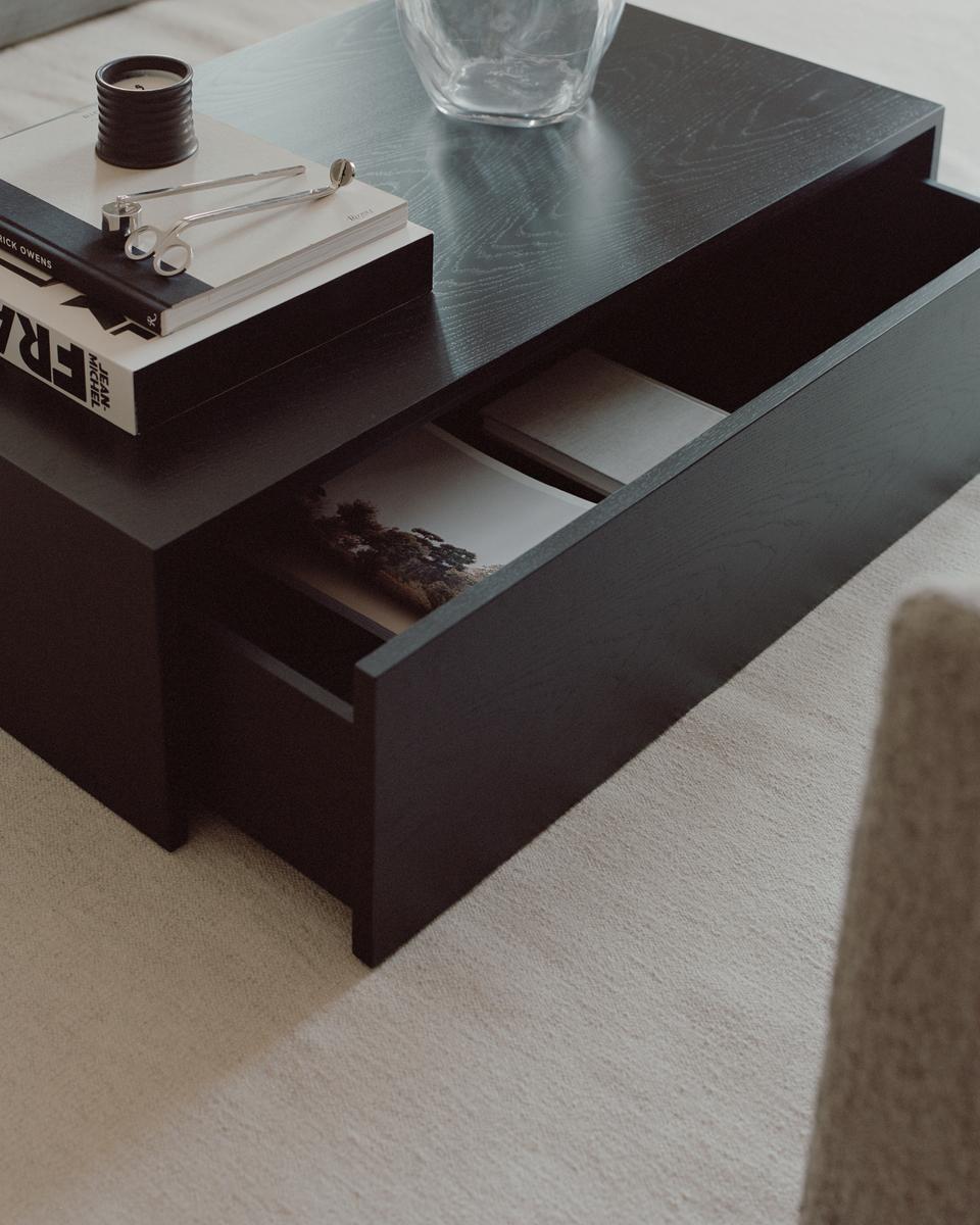 Mass High Coffee Table with Drawer