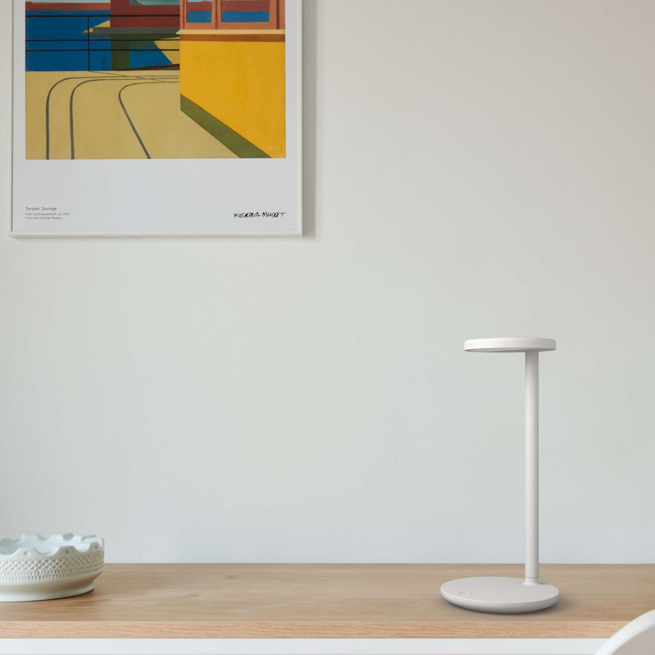 Flos Oblique Professional Asymmetrical LED Table Lamp Dimmable Grey