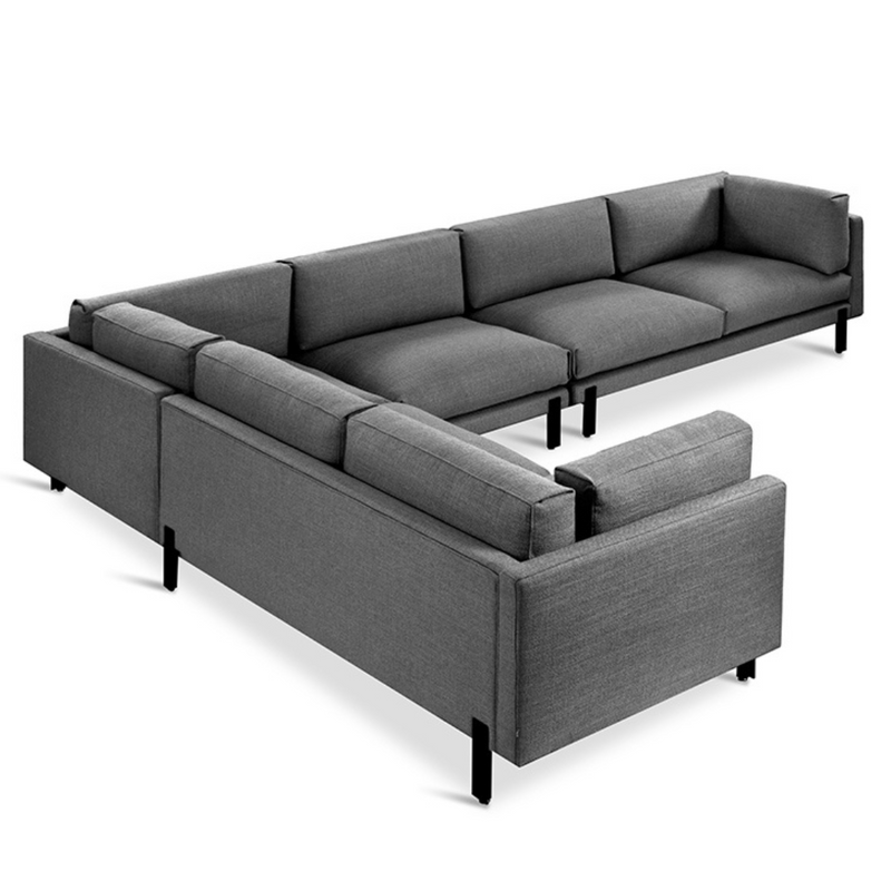 silverlake xl sectional andorra pewter left facing