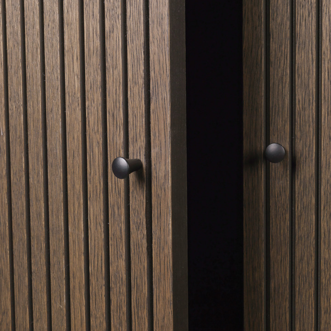 Sill Cupboard - Low Dark Stained Oak