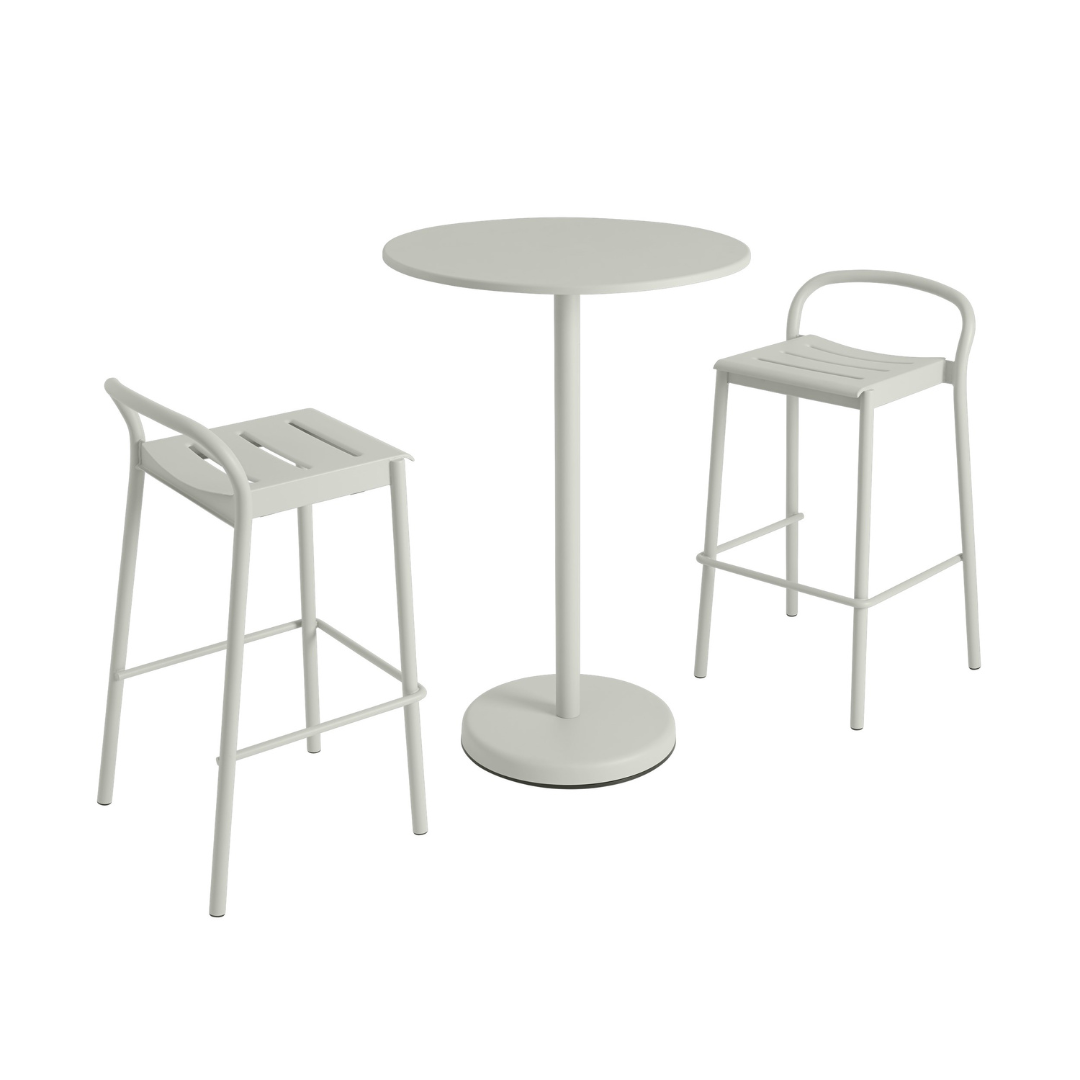 Linear Steel Bar Stool