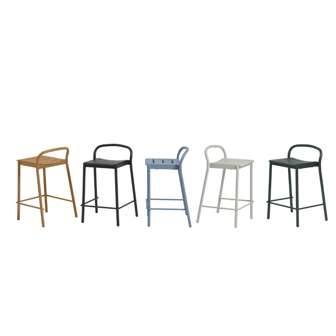 Linear Steel Counter Stool