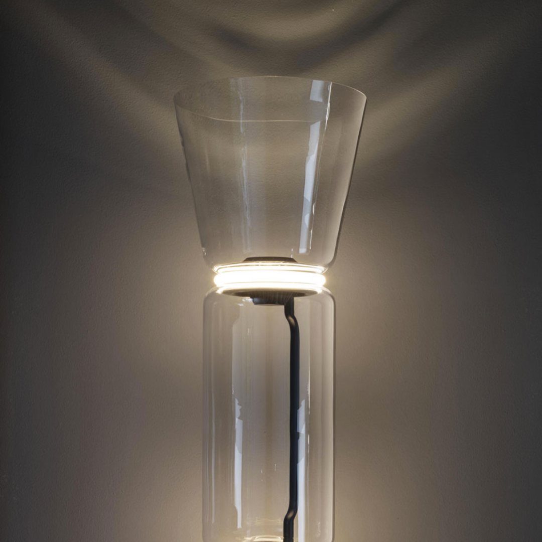 Noctambule LED Dimmable Floor Lamp - Tall Cylinders With Large Base