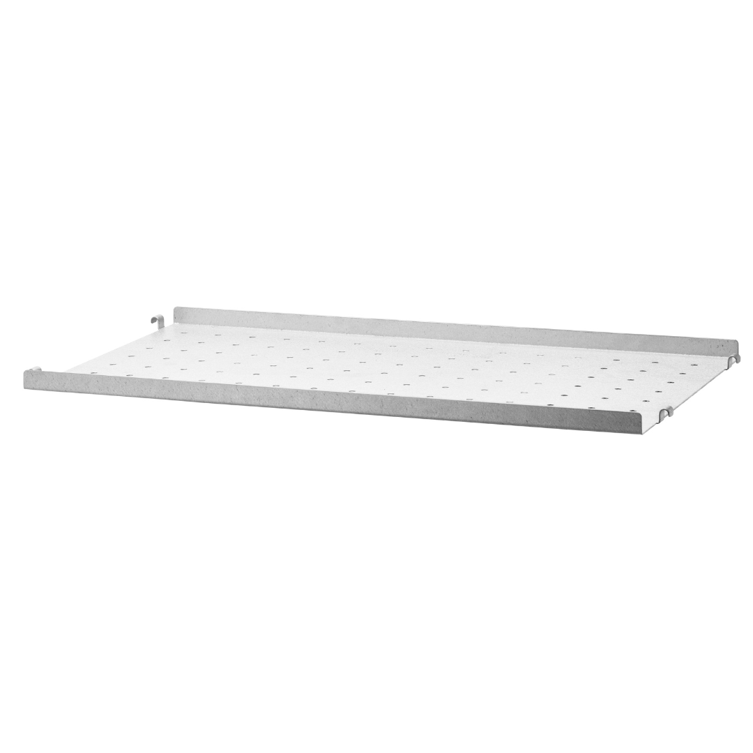 String Metal Shelf with Low Edge - Galvanized