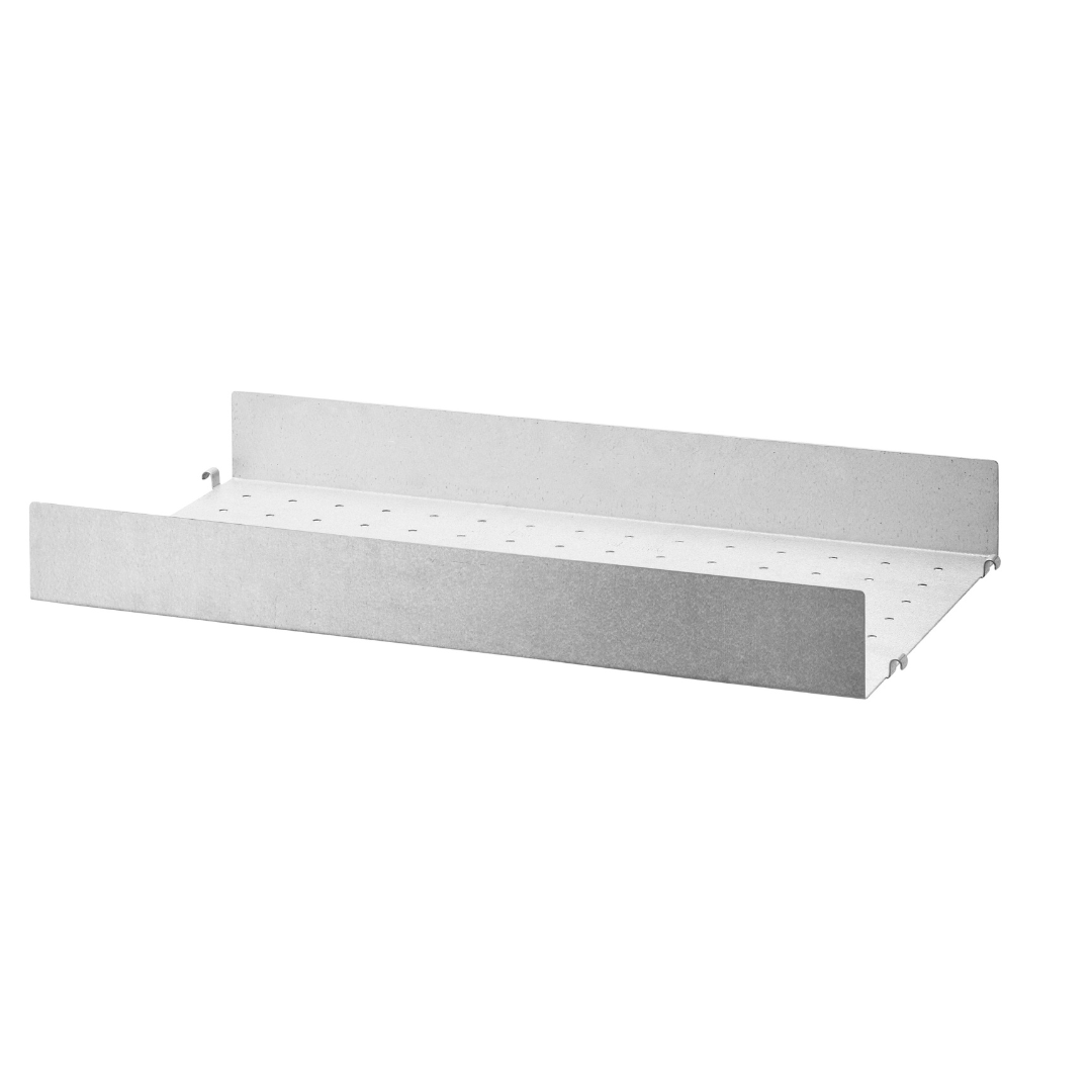 String Metal Shelf with High Edge - Galvanized