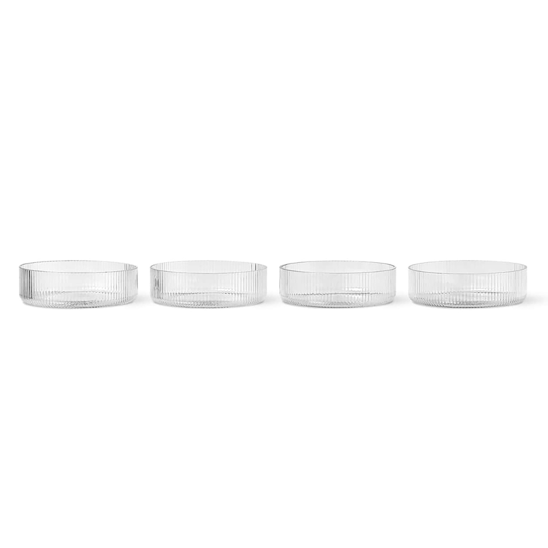 Ripple Serving Bowls Set - Clear