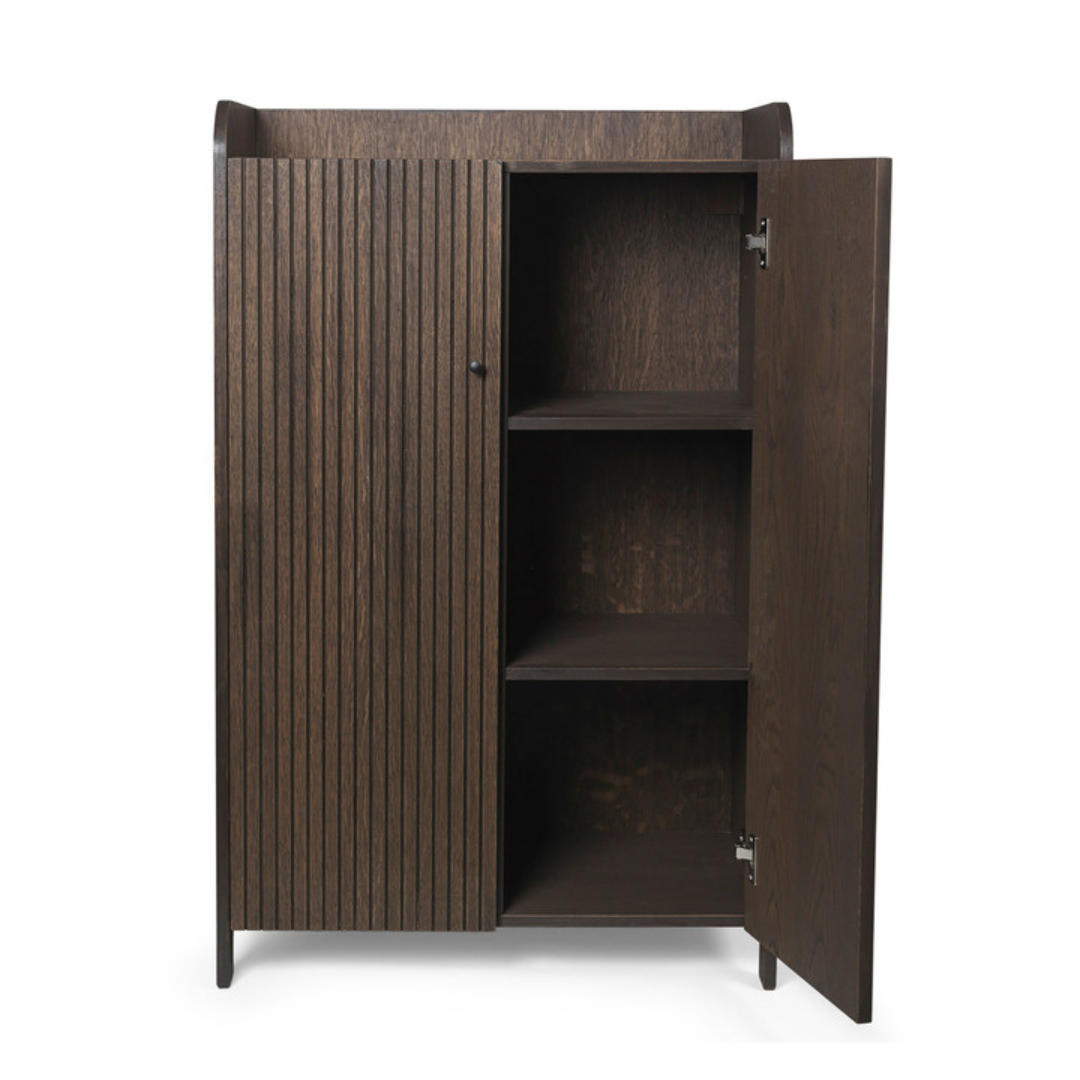 Sill Cupboard - Low Dark Stained Oak