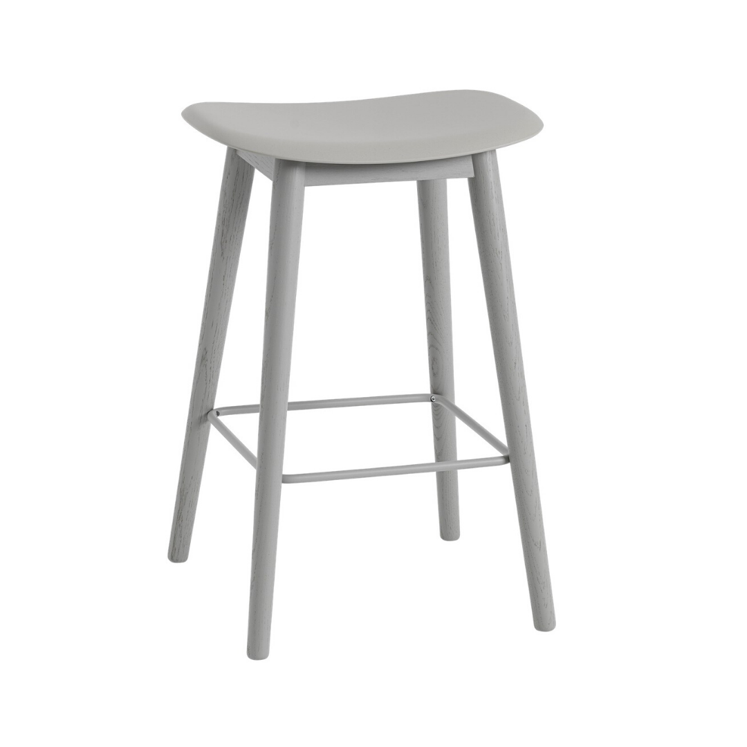 MuutoFiber Bar Stool - Wood Base - Batten Home