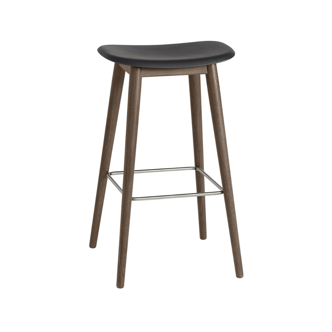 Fiber Bar Stool - Wood Base