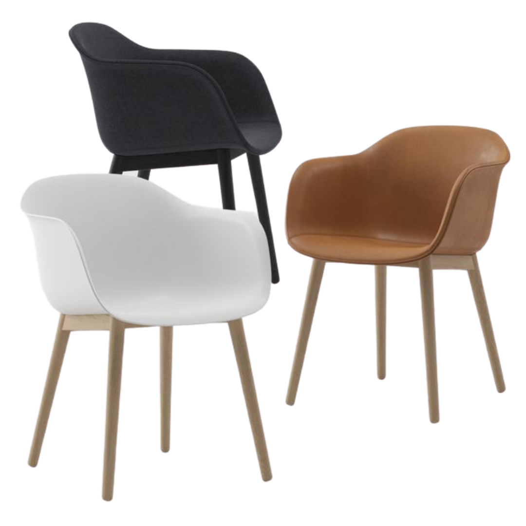 MuutoFiber Armchair - Wood Base - Batten Home