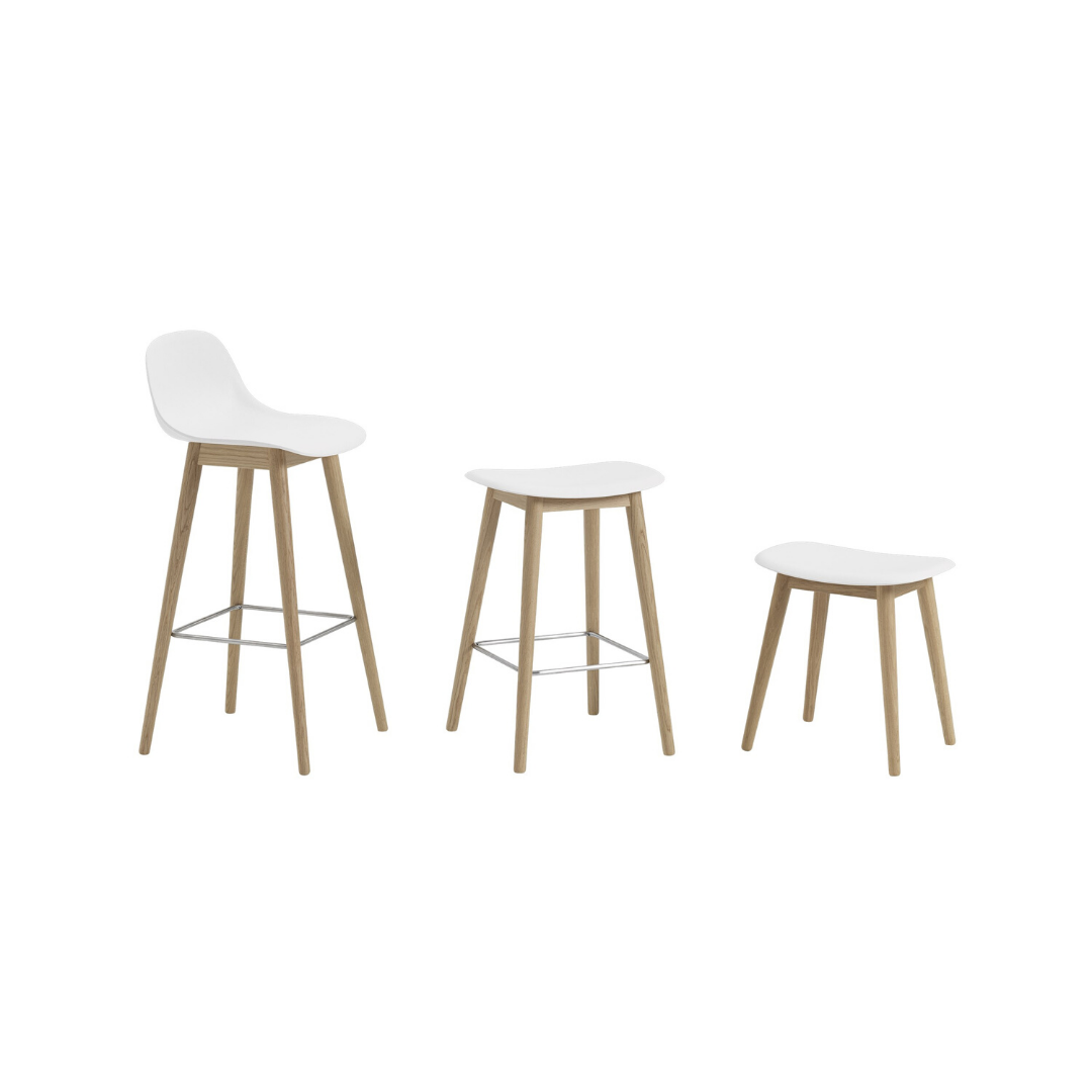 MuutoFiber Bar Stool - Wood Base - Batten Home